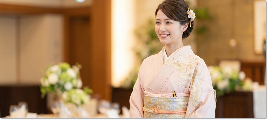 披露宴 結婚式用訪問着_淡いピンク