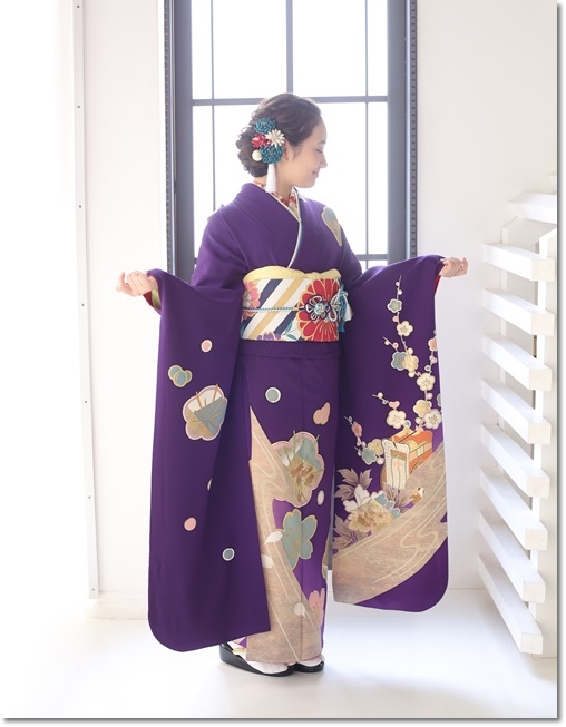 紫色のママ振袖コーディネート ヒロミチナカノ ブランド品