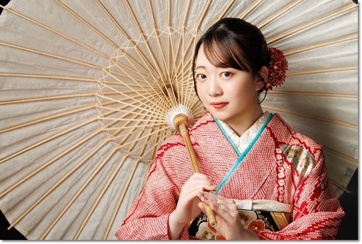 きものやまなか提携フォトスタジオ創寫舘鶴舞本店で撮影した振袖前撮り写真