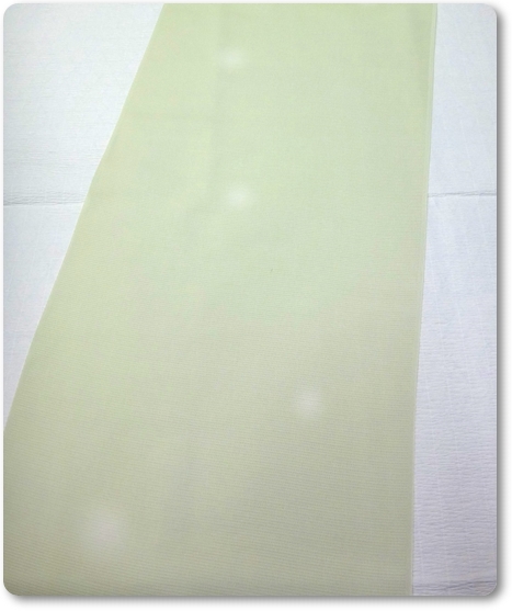 夏小紋 絽 反物 正絹100％ 蛍ぼかし 薄グリーン色