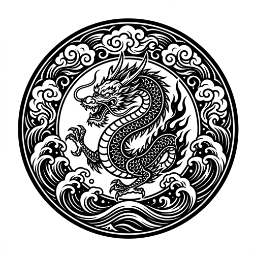 AI 家紋 竜 
