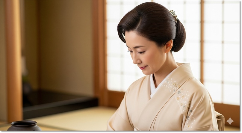 お茶席 茶道 訪問着 ベージュ