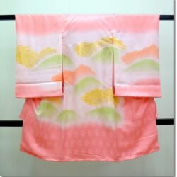 女の子産着「遠山かすみ」ピンク色