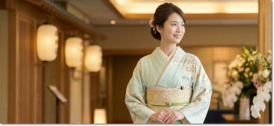 お嫁入道具 訪問着 薄グリーン