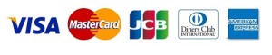 クレジットカードVISA Master JCB Diners アメックスロゴ画像